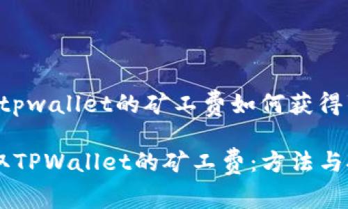 以下是有关“tpwallet的矿工费如何获得”的详细内容：

如何有效获取TPWallet的矿工费：方法与技巧